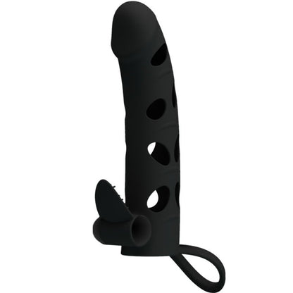 Funda de silicona con vibración de 15.2 cm de la marca PRETTY LOVE MALE, diseñada para uso íntimo y placer.