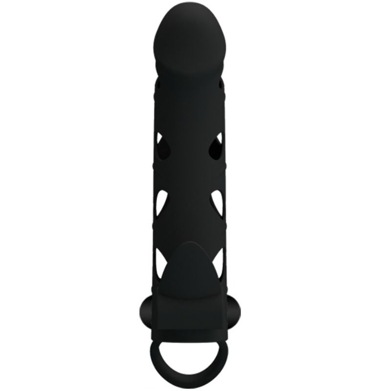 Funda de silicona vibradora de 15.2 cm de la marca PRETTY LOVE MALE, con textura y diseño ergonómico para placer.