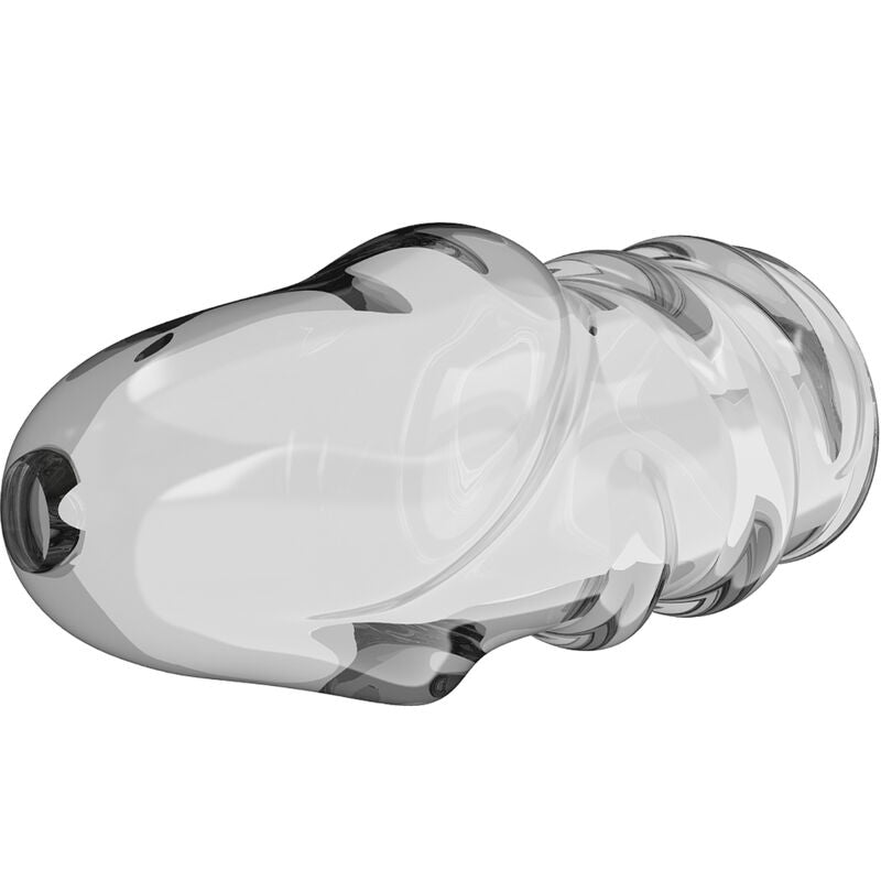 Gel engrosador de pene transparente PRETTY LOVE Jeremy, material suave y realista para uso masculino.
