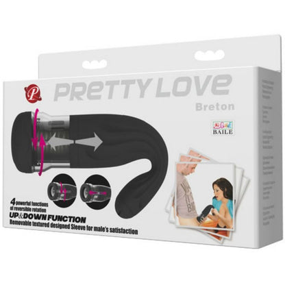Masturbador masculino multifunción PRETTY LOVE MALE Breton, con diseño realista y funciones variadas para placer masculino.