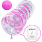 Masturbador masculino Pretty Love Fantasy con espiral interna y bolas transparentes, diseñado para placer y estimulación.
