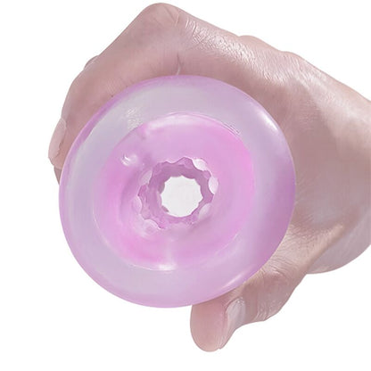 Masturbador masculino Pretty Love Fantasy con espiral interna y bolas transparentes, diseño realista para placer íntimo.