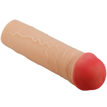 Funda de pene natural Pretty Love Nile de la marca Pretty Love Male, diseñada para extensión y mayor tamaño.