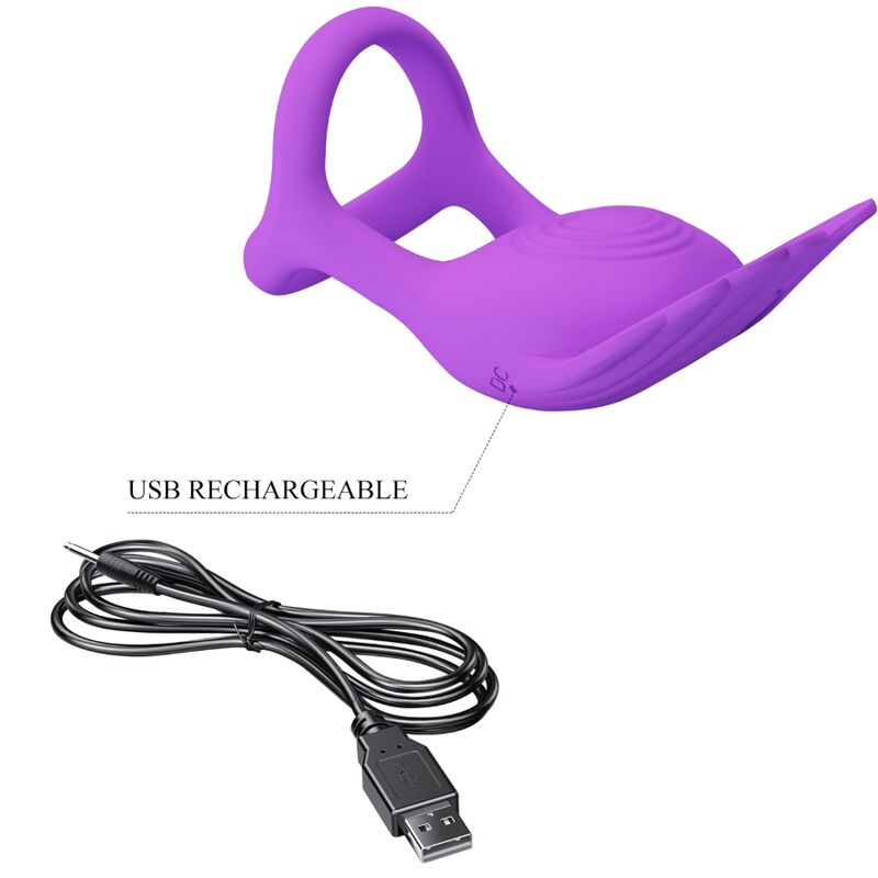 PRETTY LOVE - SILAS VIBRATING RING 7 VIBRATIONS SILICONE LILAC