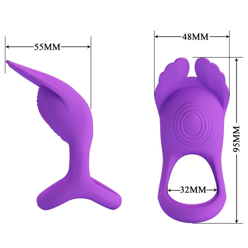 PRETTY LOVE - SILAS VIBRATING RING 7 VIBRATIONS SILICONE LILAC