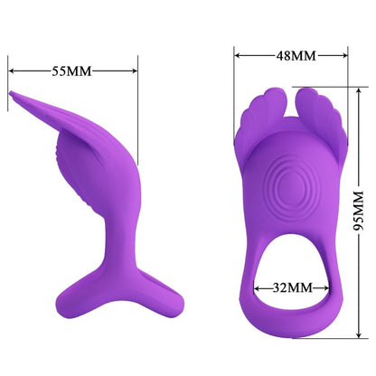 PRETTY LOVE - SILAS VIBRATING RING 7 VIBRATIONS SILICONE LILAC
