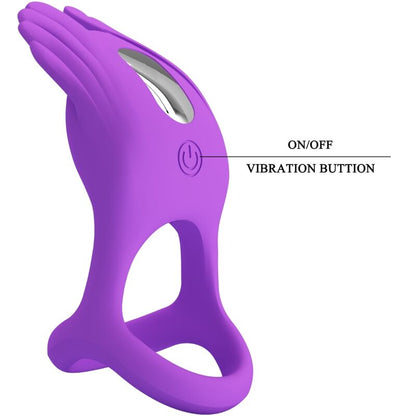 PRETTY LOVE - SILAS VIBRATING RING 7 VIBRATIONS SILICONE LILAC