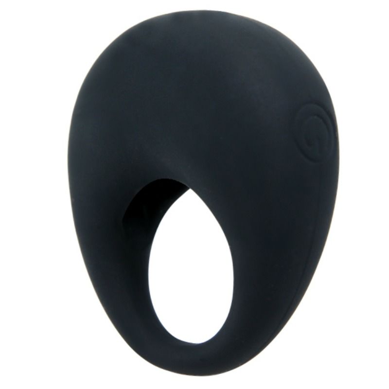 Anillo vibrador negro de la marca Pretty Love Male, con diseño en anillo para estimulación y placer personal.
