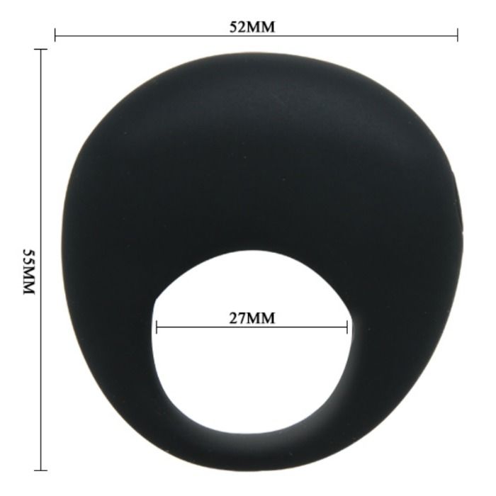 Anillo vibrador negro de la marca PRETTY LOVE MALE, con diseño en forma de trampa, para placer íntimo.