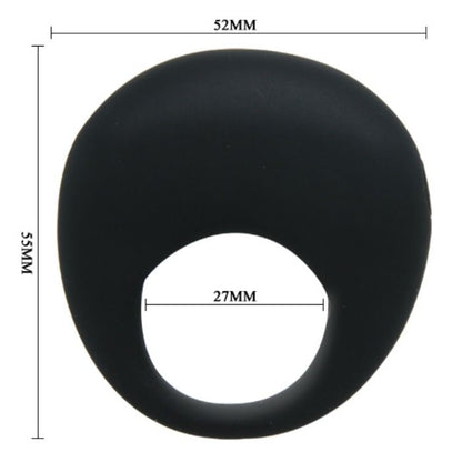 Anillo vibrador negro de la marca PRETTY LOVE MALE, con diseño en forma de trampa, para placer íntimo.