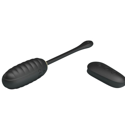 PRETTY LOVE - DOREEN LUXURY RECHARGEABLE BLACK VIBRATING EGG WITH REMOTE CONTROL