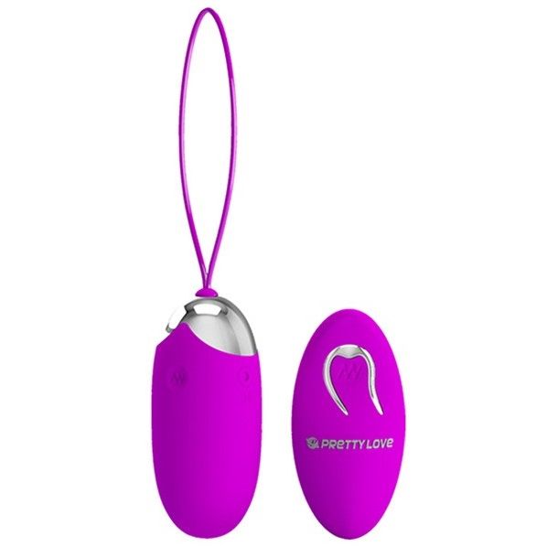 Pretty Love Smart Egg Berger remote control vibrator in purple with a sleek design and textured surface.