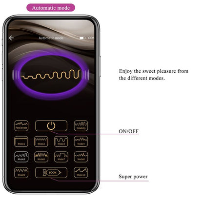 Vibrador recargable lila de la marca PRETTY LOVE SMART, modelo Ethan, diseñado para placer y comodidad.