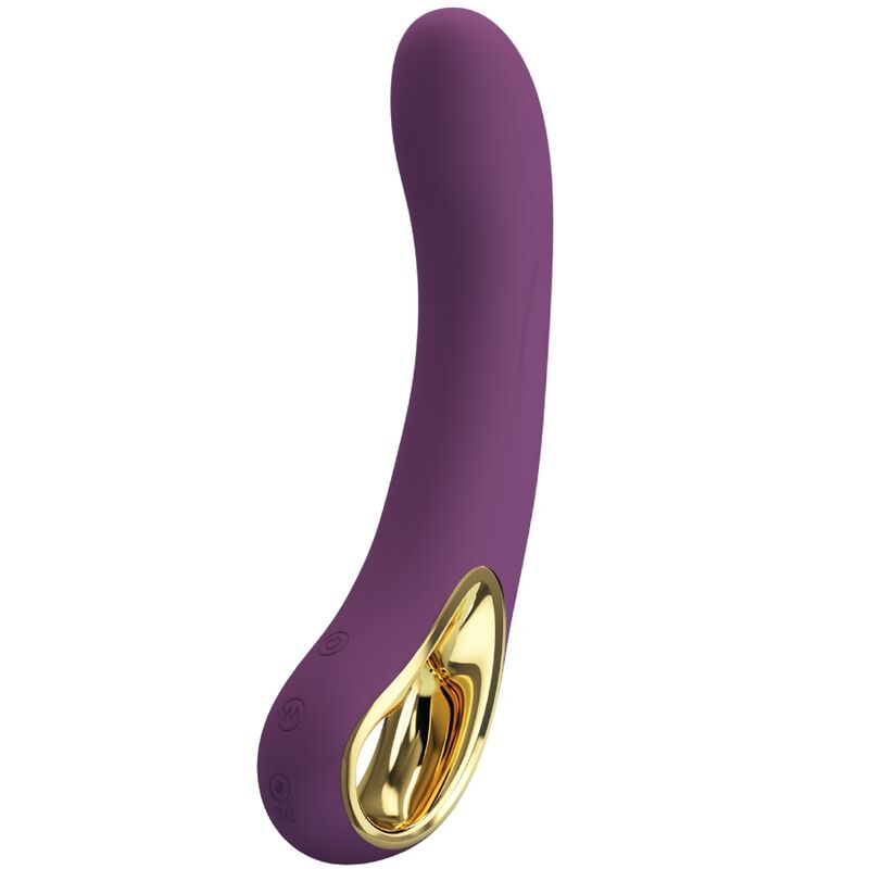 Vibrador recargable lila de la marca PRETTY LOVE SMART, modelo Ethan, con diseño ergonómico y funcionalidad avanzada.