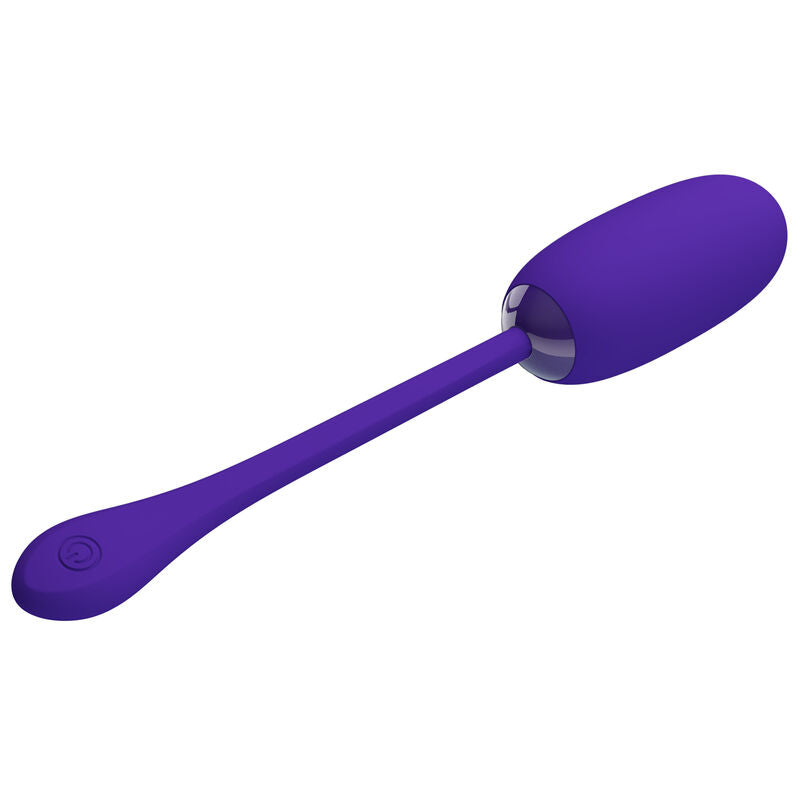 Vibrador huevo impermeable y recargable de color lila de la marca PRETTY LOVE SMART, diseño compacto y elegante.