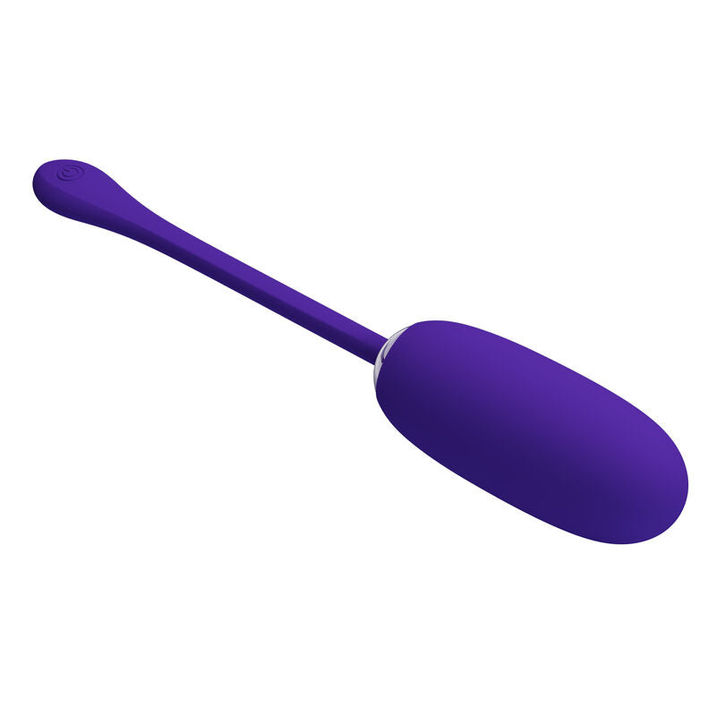 Vibrador huevo impermeable y recargable de color lila de la marca PRETTY LOVE SMART, diseño compacto y discreto.
