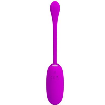 Purple waterproof rechargeable Julius Huevo vibrator by PRETTY LOVE SMART, shown with sleek design and textured surface.