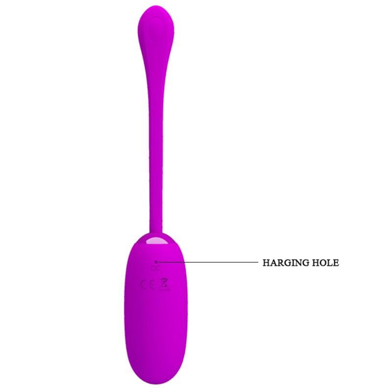 Purple Pretty Love Julius Huevo waterproof rechargeable vibrator, shown with its sleek design and compact size.