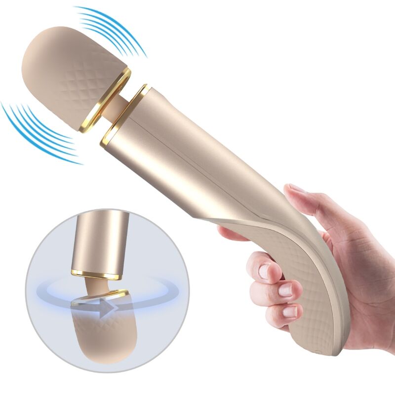 Masajeador PRETTY LOVE SMART con 7 modos de vibración en acabado champagne, diseñado para relajación y bienestar.