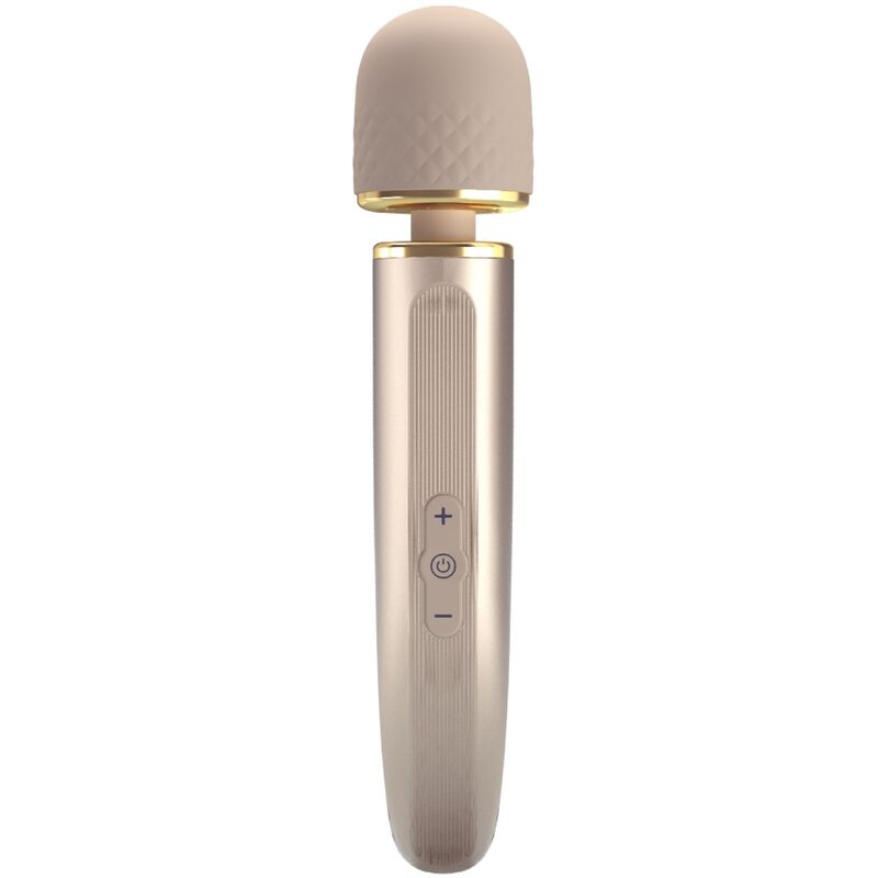 Masajeador PRETTY LOVE SMART con 7 modos de vibración en color champán, diseñado para relajación y bienestar corporal.