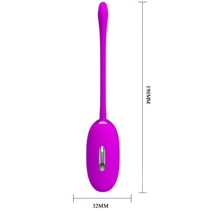 Vibrador huevo Pretty Love Shock Fun con funciones de electroshock, en color vibrante y diseño compacto.