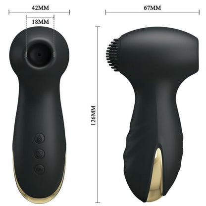 Vibrador y succionador Pretty Love Smart Hammer con diseño elegante y funciones de vibración y succión.