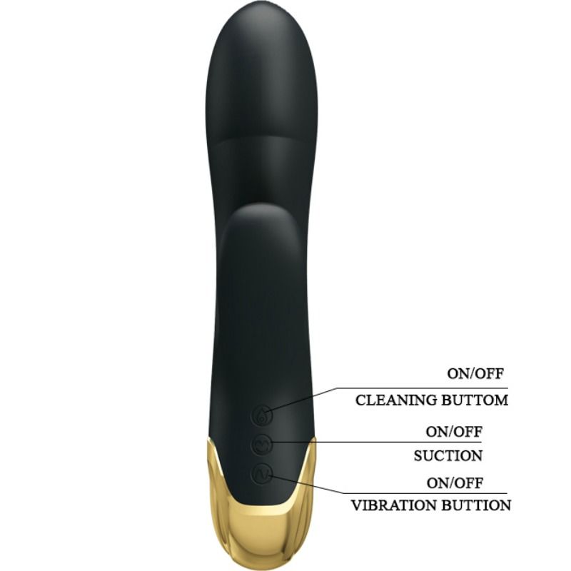 Vibrador y succionador PRETTY LOVE SMART, con diseño compacto y funciones de vibración y succión para placer personal.