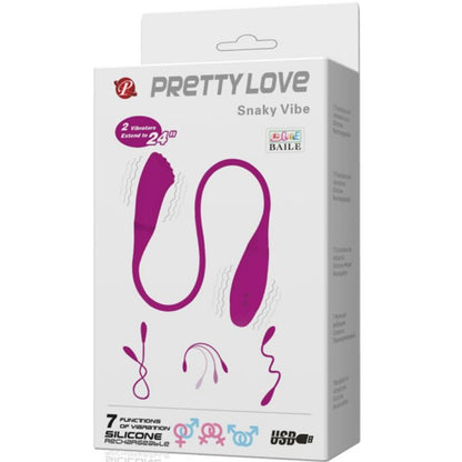 Vibrador Pretty Love Smart Snaky Vibe con 2 motores, diseño elegante y flexible para estimulación intensa.
