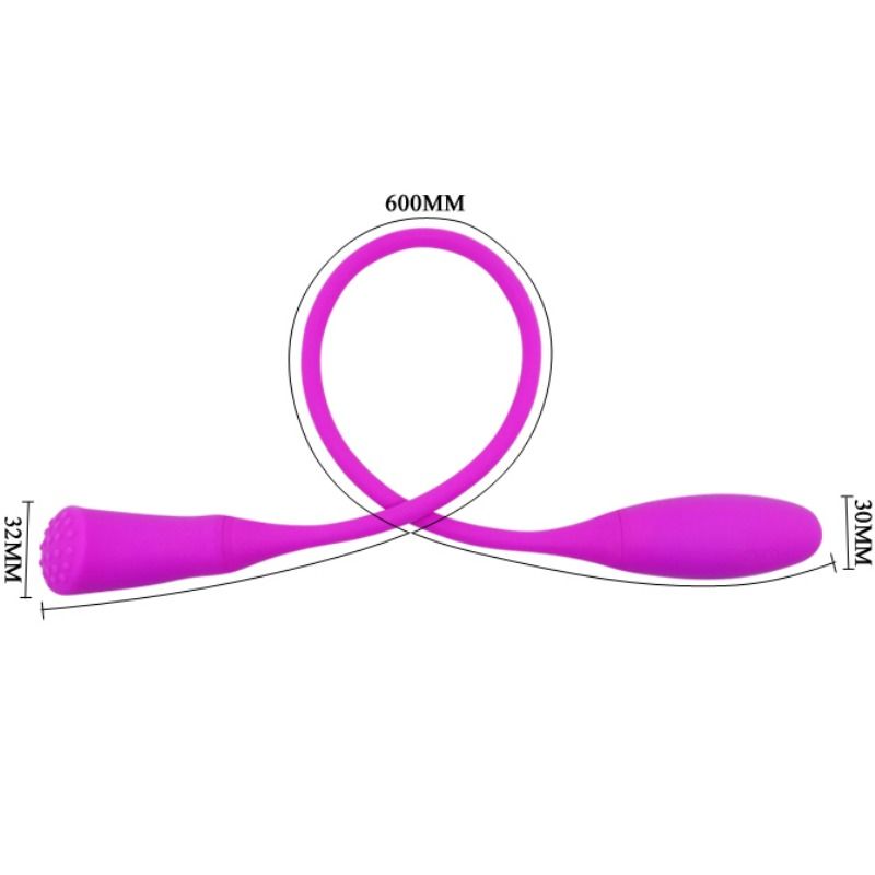 Vibrador Pretty Love Smart Snaky Vibe con dos motores, diseño curvado y suave, ideal para estimulación íntima.