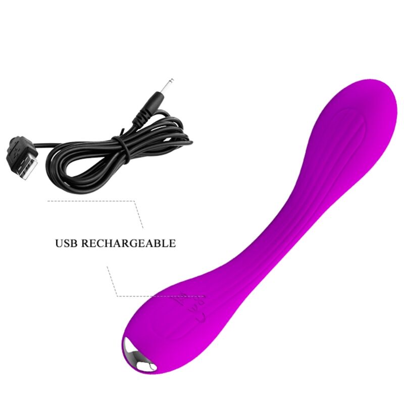 Vibrador flexible PRETTY LOVE YEDDA de la marca PRETTY LOVE SMART, con diseño ergonómico y suave para placer personal.