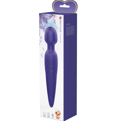 Vibrador wand PRETTY LOVE ANTONY YOUTH de color violeta con efecto calor, diseñado para estimulación intensa.