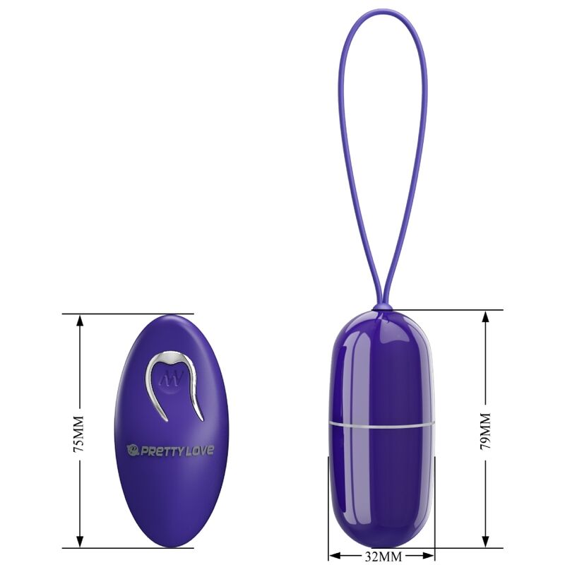 Vibrador control remoto PRETTY LOVE ARVIN YOUTH en color violeta, con diseño compacto y textura suave para placer íntimo.