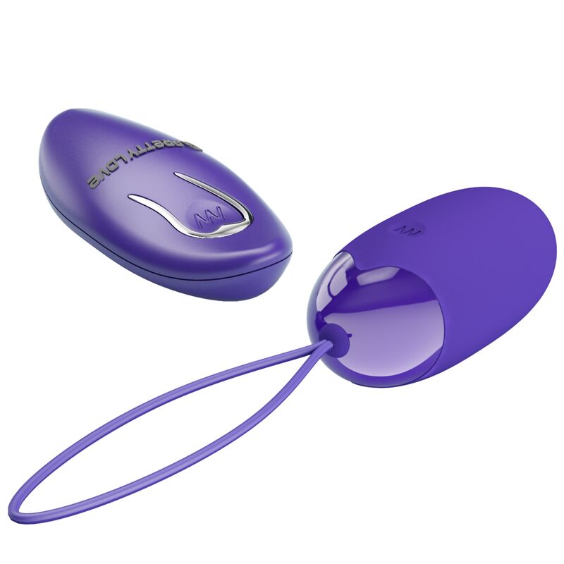 Vibrador con control remoto violeta de la marca PRETTY LOVE YOUTH, diseño ergonómico y superficie lisa para placer y comodidad