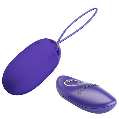 Vibrador control remoto Pretty Love Youth Berger Violeta, forma de huevo y tamaño compacto, diseñado para placer y comodidad.