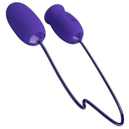 Estimulador vibrador recargable Pretty Love Daisy Youth en color violeta, con diseño compacto y elegante para uso íntimo.