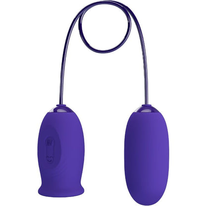 Estimulador vibrador recargable Daisy Youth de PRETTY LOVE en color violeta, con diseño ergonómico y superficie suave.