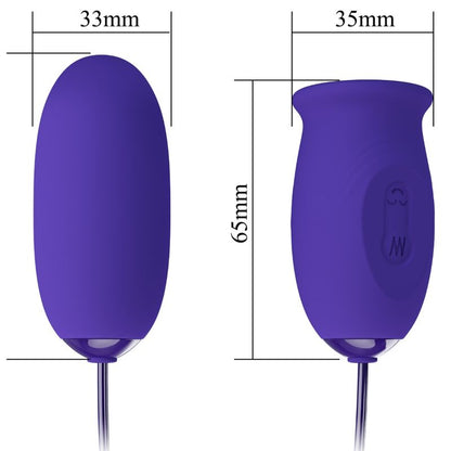 Vibrador recargable Pretty Love Daisy Youth en color violeta, con diseño compacto y texturizado para estimulación.