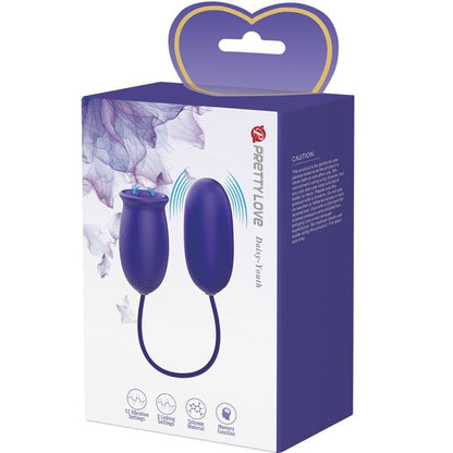 Estimulador vibrador recargable Pretty Love Daisy Youth de color violeta, con diseño compacto y ergonómico para uso personal.