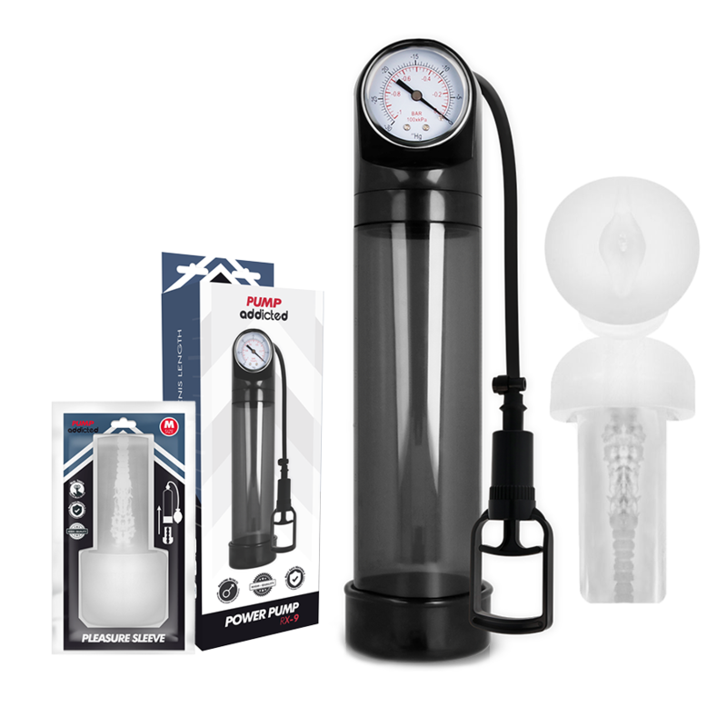 PUMP ADDICTED - BOMBA ERECCIÓ RX9 NEGRE AMB MASTURBADOR