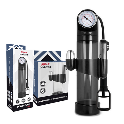 PUMP ADDICTED - BOMBA ERECCIÓ RX9 NEGRE AMB VIBRADOR