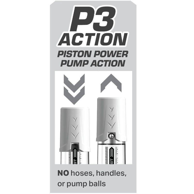 Bomba de erección PUMP WORX Max Boost blanca, con diseño compacto y control de presión para uso íntimo.