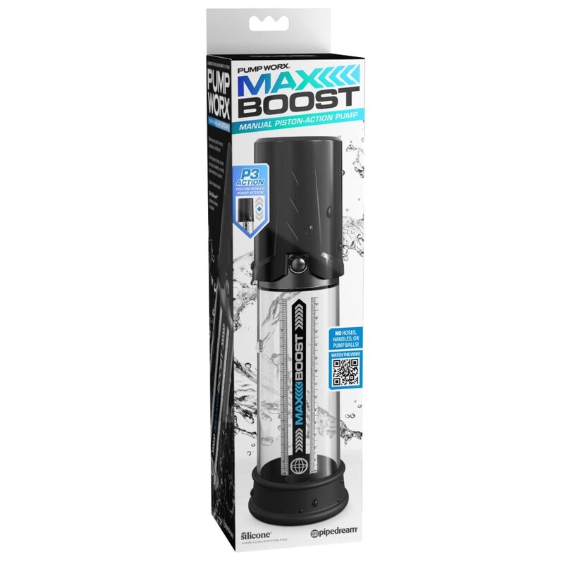 PUMP WORX - MAX BOOST BLACK ERECTION PUMP