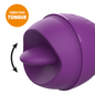 Vibrador con lengua REWOLINGO de la marca REWOLUTION, muestra el diseño del dispositivo en color negro con detalles en rojo.