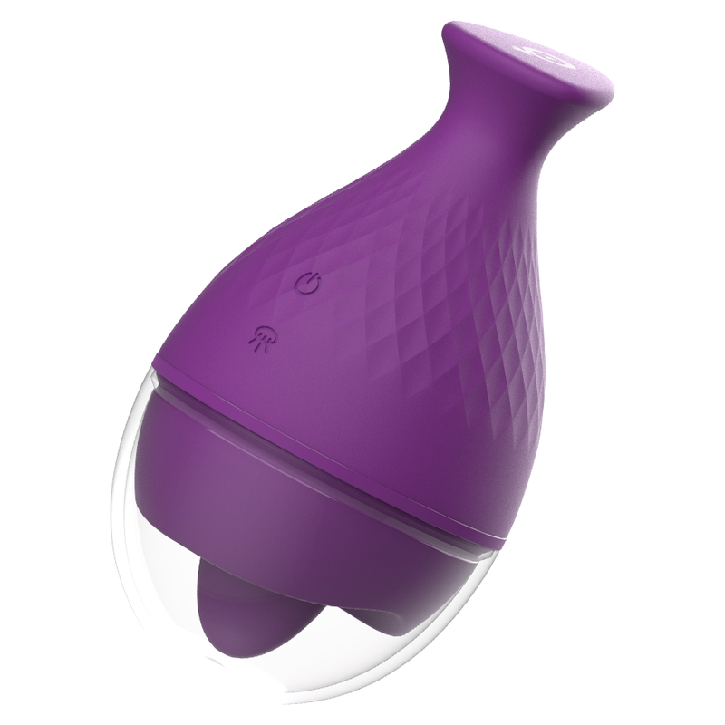 Vibrador con lengua REWOLINGO de la marca REWOLUTION, diseñado para estimulación y placer sensorial.
