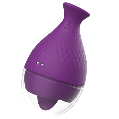 Vibrador con lengua REWOLUTION Rewolingo, diseño discreto y moderno, ideal para estimulación sensual y placer personal.