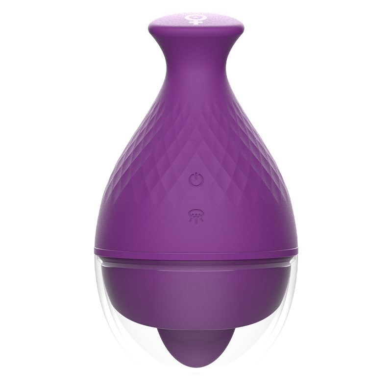 Vibrador con lengua de la marca REWOLUTION, diseño compacto y realista, ideal para estimulación y placer.
