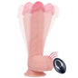 Vibrador realista con control remoto de silicona líquida de 20.5 cm por 4.62 cm, marca ROCK ARMY, en color neutro.
