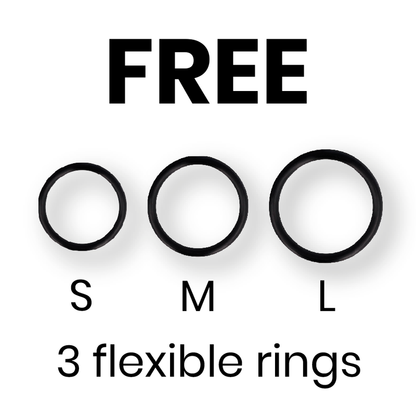 Arnés ajustable ROCKARMY con anillos flexibles para escalada o actividades al aire libre, en color negro con detalles resistentes.