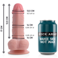 Dildo realista de doble densidad ROCKARMY Panzer de 17 cm y 4.46 cm de diámetro, diseño detallado y textura realista.