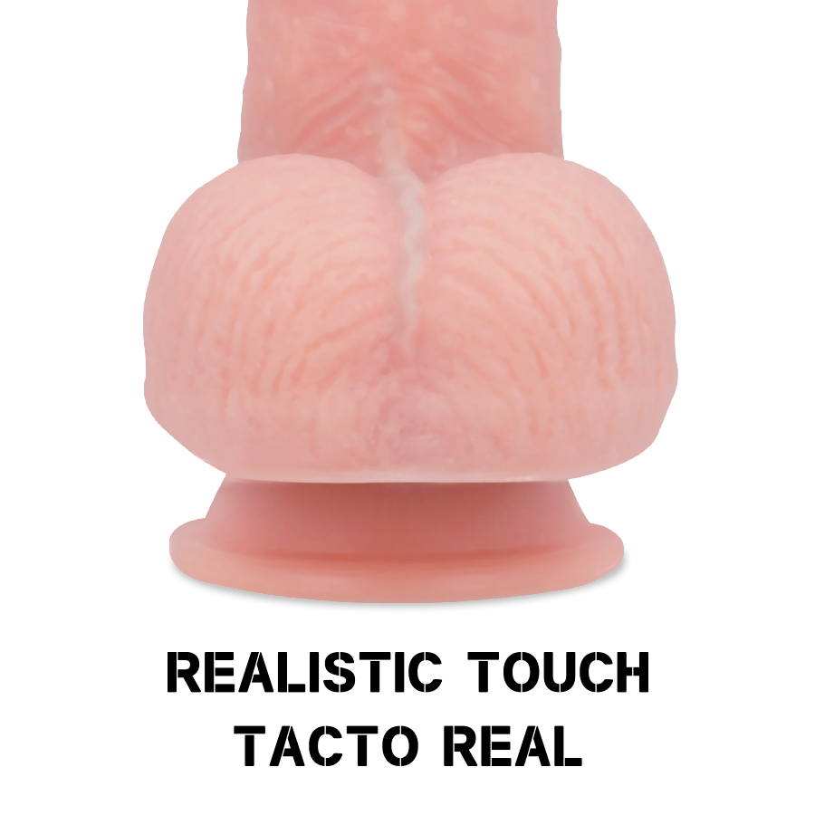 Dildo realista de doble densidad ROCKARMY Panzer de 17 cm y 4.46 cm de diámetro, con textura detallada y diseño anatómico.